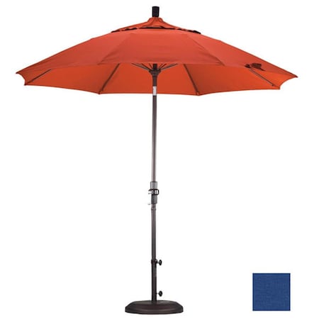 California Umbrella California Umbrella GSCUF908117-SA52 9 ft. Fiberglass Market Umbrella Collar Tilt - Bronze-Pacifica-Sapphire GSCUF908117-SA52